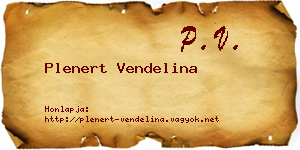 Plenert Vendelina névjegykártya